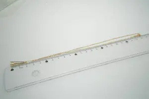 50 - Zeer fijn 14 krt geel gouden fantasie collier ketting - met parel hanger kopen? Bied vanaf 90!