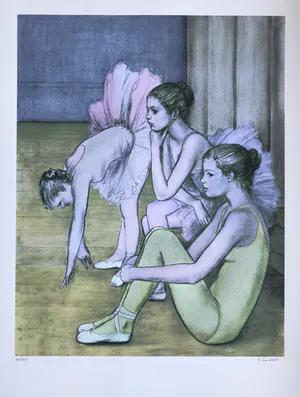 Paul Smolders - Zeer mooie, gesigneerde litho - 84/125 - 'Ballerinas' kopen? Bied vanaf 85!