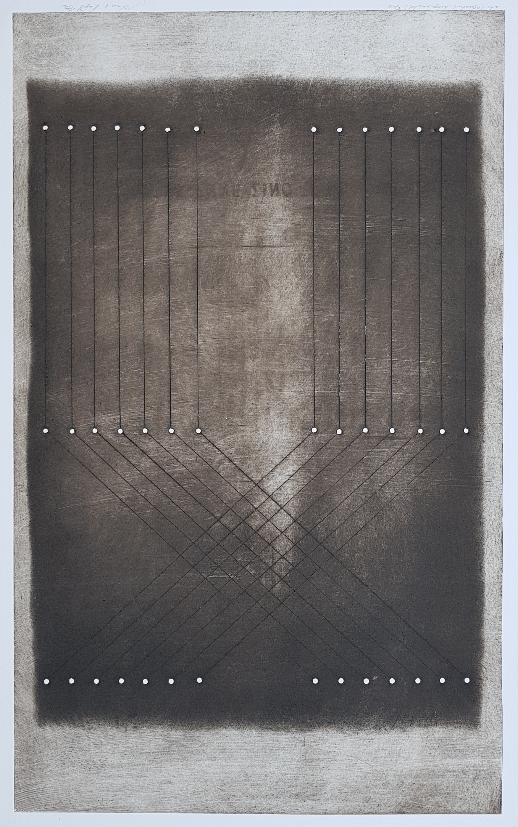 Leo van Vugt - Abstract, z.t., ets aquatint verkocht voor € 90!