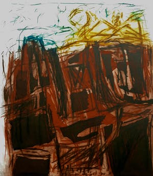 Simon Koene - Abstracte compositie, aquatint ets kopen? Bied vanaf 50!