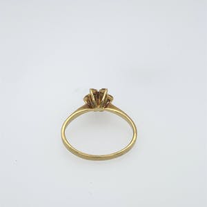 14kt gouden diamanten ring+saffier, maat 54/17,50, 2,08 gr kopen? Bied vanaf 180!