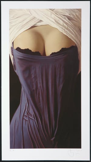 Willi Kissmer - Giclée, Standing woman in grey kopen? Bied vanaf 1!