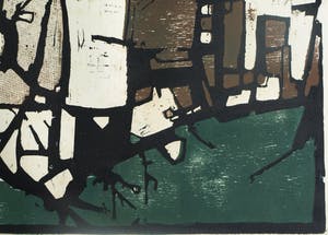 Fon Klement - Houtsnede, Watermolen – ingelijst – 1961 – oplage 24 kopen? Bied vanaf 75!