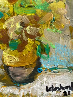 Peter Klashorst - Zonnebloemen (naar Van Gogh) kopen? Bied vanaf 149!