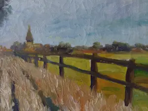 Niet of onleesbaar gesigneerd - Landschap met bomenrij kopen? Bied vanaf 10!