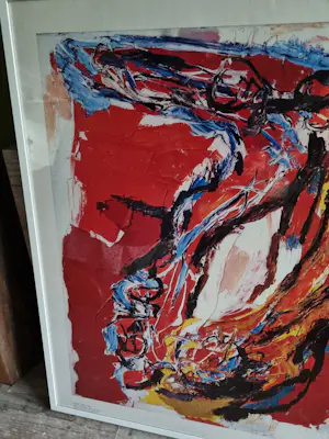 Karel Appel - Vrouw en Struisvogel (coll. Stedelijk museum Amsterdam) kopen? Bied vanaf 55!