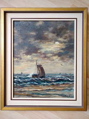 Cor Quax - Zeegezicht verkocht voor € 50!