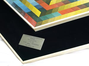 Curiosa - (Naar) Victor Vasarely : Herdenkingsmaquette 1979 , Samenwerking OBN en VAGWW kopen? Bied vanaf 75!