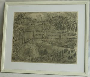Hubert Bekman - Ingelijste tekening, Schapen - ingelijst – 1945 kopen? Bied vanaf 25!