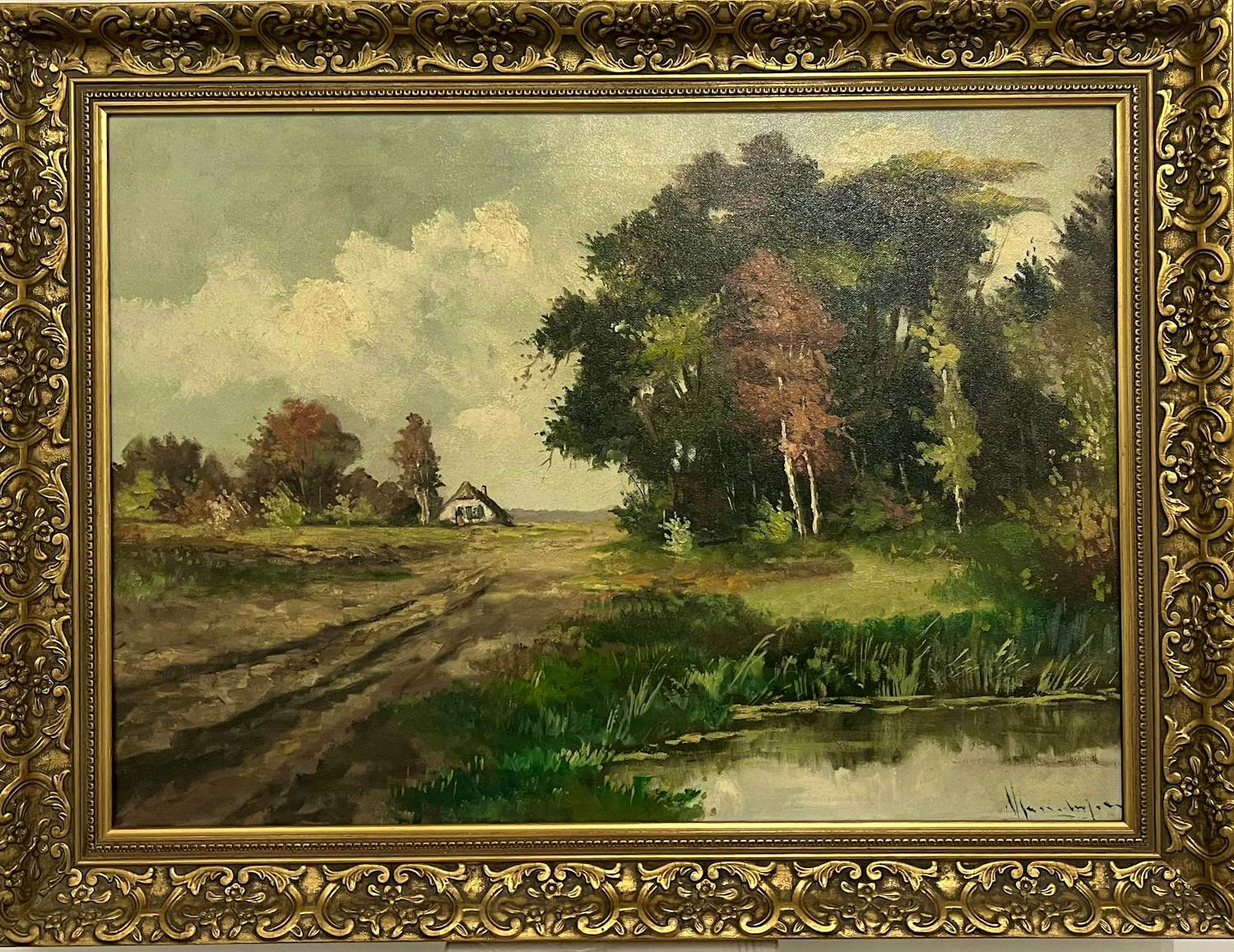 Alexander Gerhardus Dieperink - landschap met heide kopen? Bied vanaf 150!