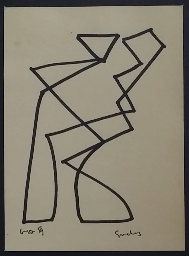 Siep van den Berg - Tango dansen - inkt op papier kopen? Bied vanaf 150!