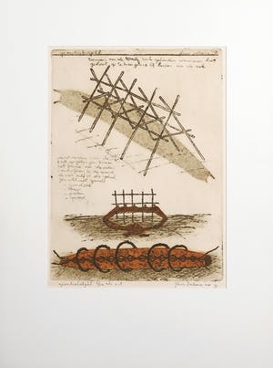 Johan Sietzema - Ets en aquatint, Grondzakobject kopen? Bied vanaf 1!
