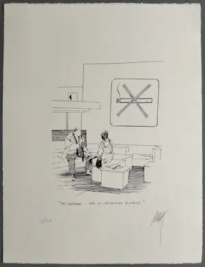 Peter van Straaten - "Ah, welnee... dat is gewoon kunst". – gesigneerde zeefdruk kopen? Bied vanaf 120!