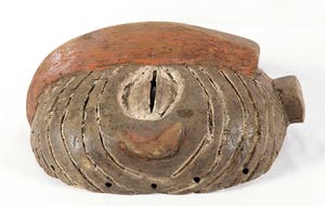 Luba - Groot feestmasker met witte groeven kopen? Bied vanaf 1!