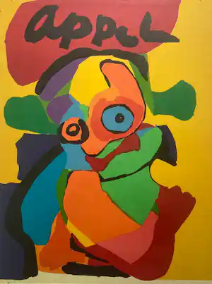 Karel Appel - Affiche , n.a.v. Expositie Collection D’Art, Amsterdam - 1976 vendu pour 25€ !