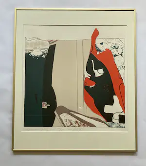 AcheterGuido de Waart - Eigen druk lithografie - gesigneerd - goudkleurige aluminium lijst? Enchérissez de 1!