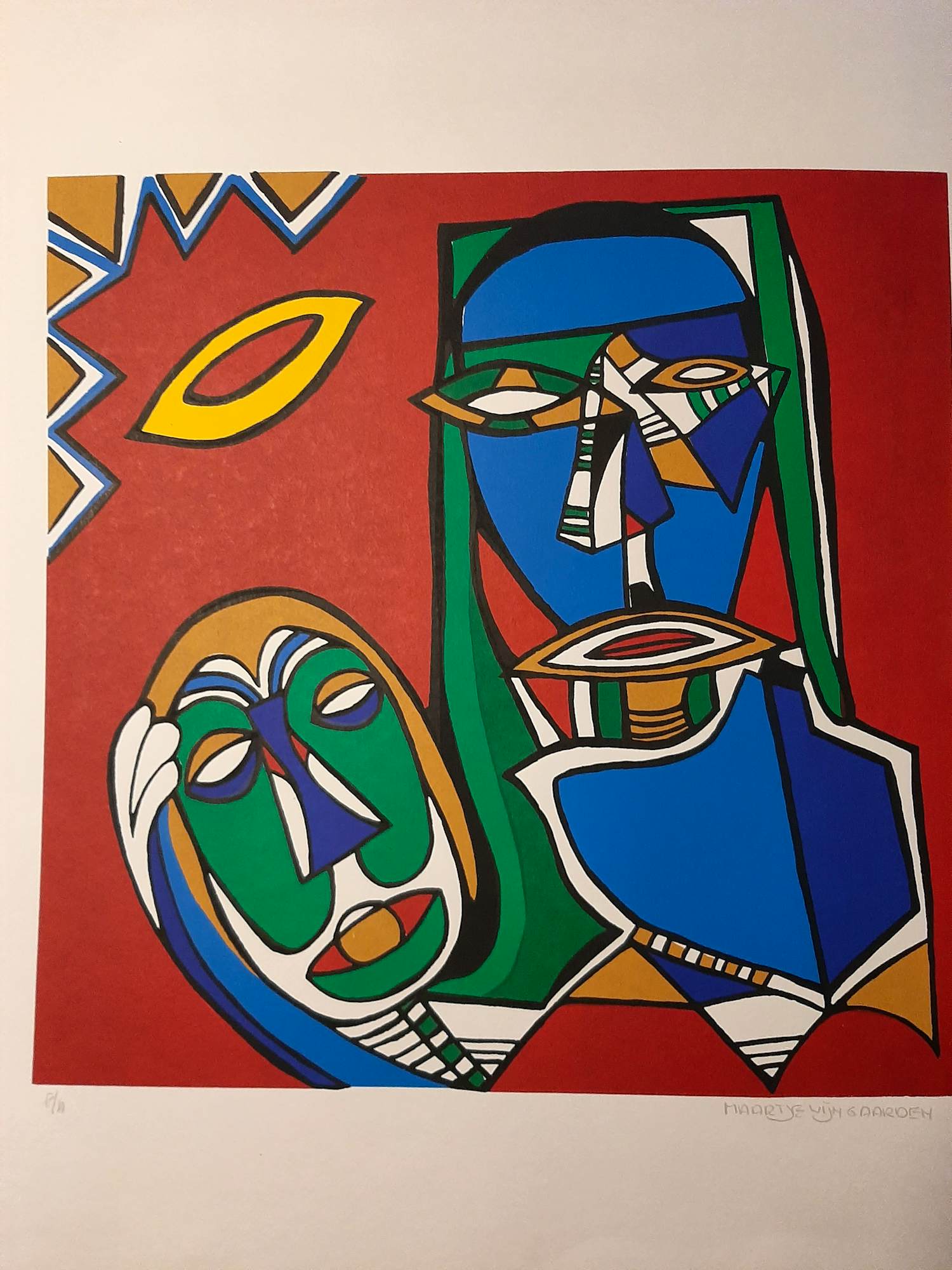 Maartje Wijngaarden - Originele zeefdruk op papier - Oplage 50 ex Titel: Afrika kopen? Bied vanaf 35!