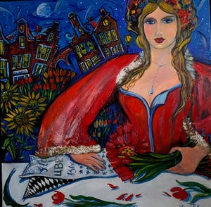 Elena Polyakova - Flower girl in Amsterdam kopen? Bied vanaf 275!