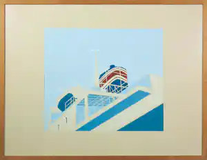 Anton Slothouwer - Gouache op papier, Zonder titel - Ingelijst verkauft für € 36!