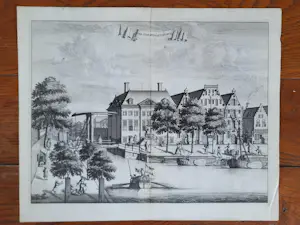 Caspar Commelin - Amsterdam, Oude zyds huys sitten huys - C Commelin - 1693 kopen? Bied vanaf 50!