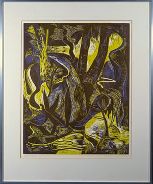 Jacques van Erven - Houtsnede, Bomen - Ingelijst kopen? Bied vanaf 1!