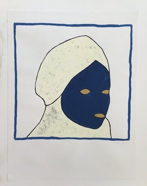 Evelyn Jansen - Zeefdruk met bladgoud, gesigneerd, titel Bildlich kopen? Bied vanaf 35!