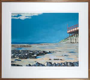 Valentin Bakardjiev - Zeefdruk, Early Spring in Zeeland - Ingelijst verkocht voor € 1!