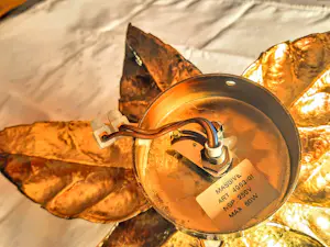 Willy Daro - Wandlampe Messing vergoldet Blumenform für Massive 1970er Jahre kopen? Bied vanaf 120!