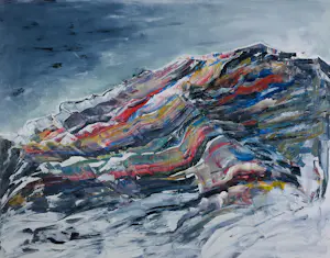 Sophie Mellema - Acryl op paneel, Gebergte - Ingelijst (Zeer groot) kopen? Bied vanaf 150!