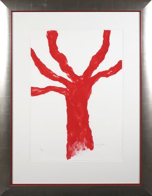 Armando - Litho, Der Baum (Rot) - Ingelijst kopen? Bied vanaf 250!