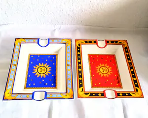 Paloma Picasso - 2 Aschenbecher Porzellan Sun Moon and Stars für Villeroy & Boch kopen? Bied vanaf 100!