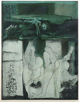 Ru van Rossem - Kleurenets, Zonder titel verkocht voor € 50!