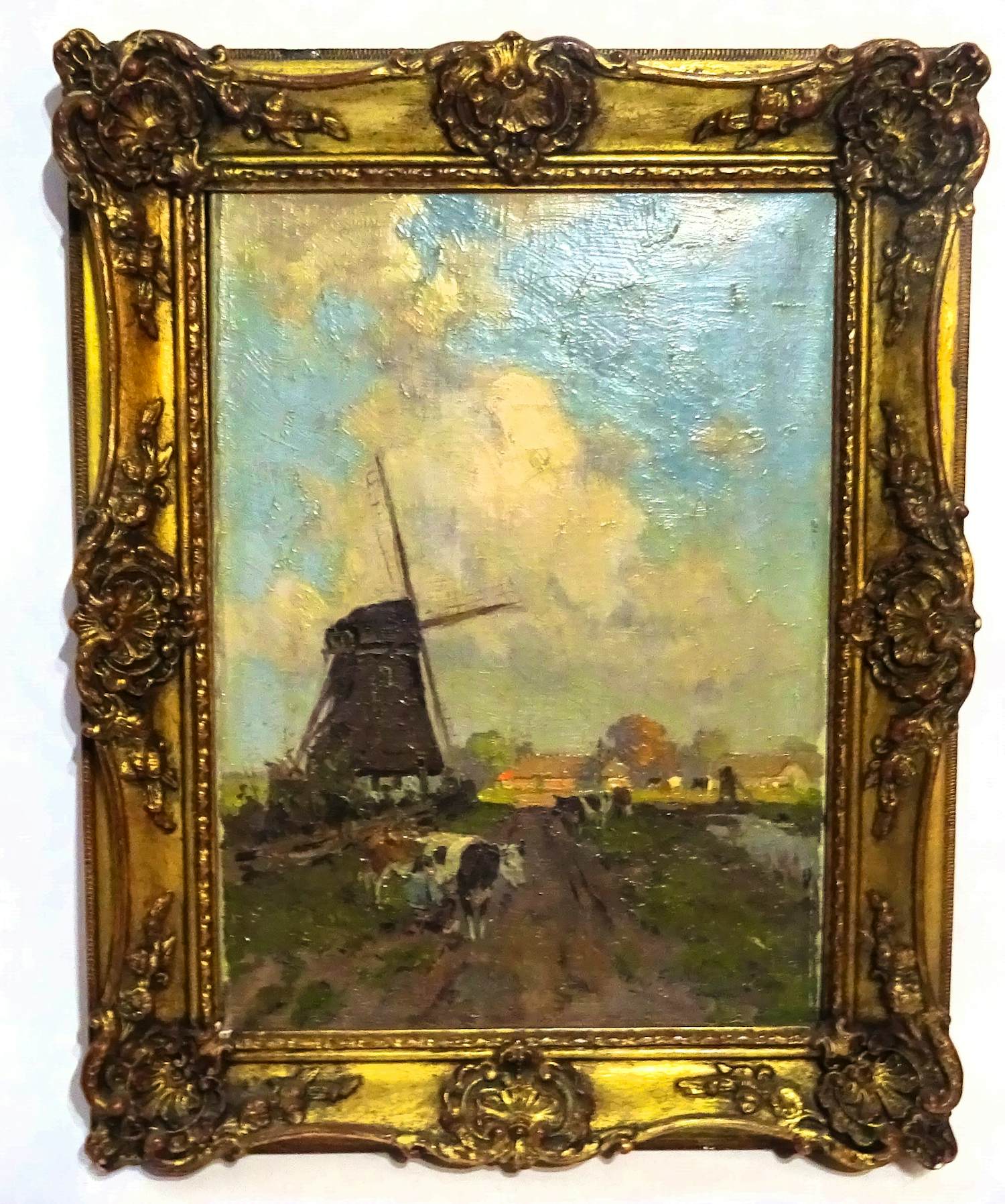 Victor Bauffe - Landschap met molen kopen? Bied vanaf 100!