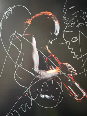 AcheterRico d' Rozario - Miles Davis portret met tekening van Miles 1/125? Enchérissez de 300!