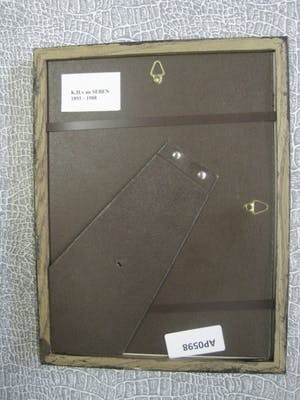 Karel van Seben - Mooie scherpe Inkttekening "Afrika - vrouwen in dorp" gesigneerd kopen? Bied vanaf 29!