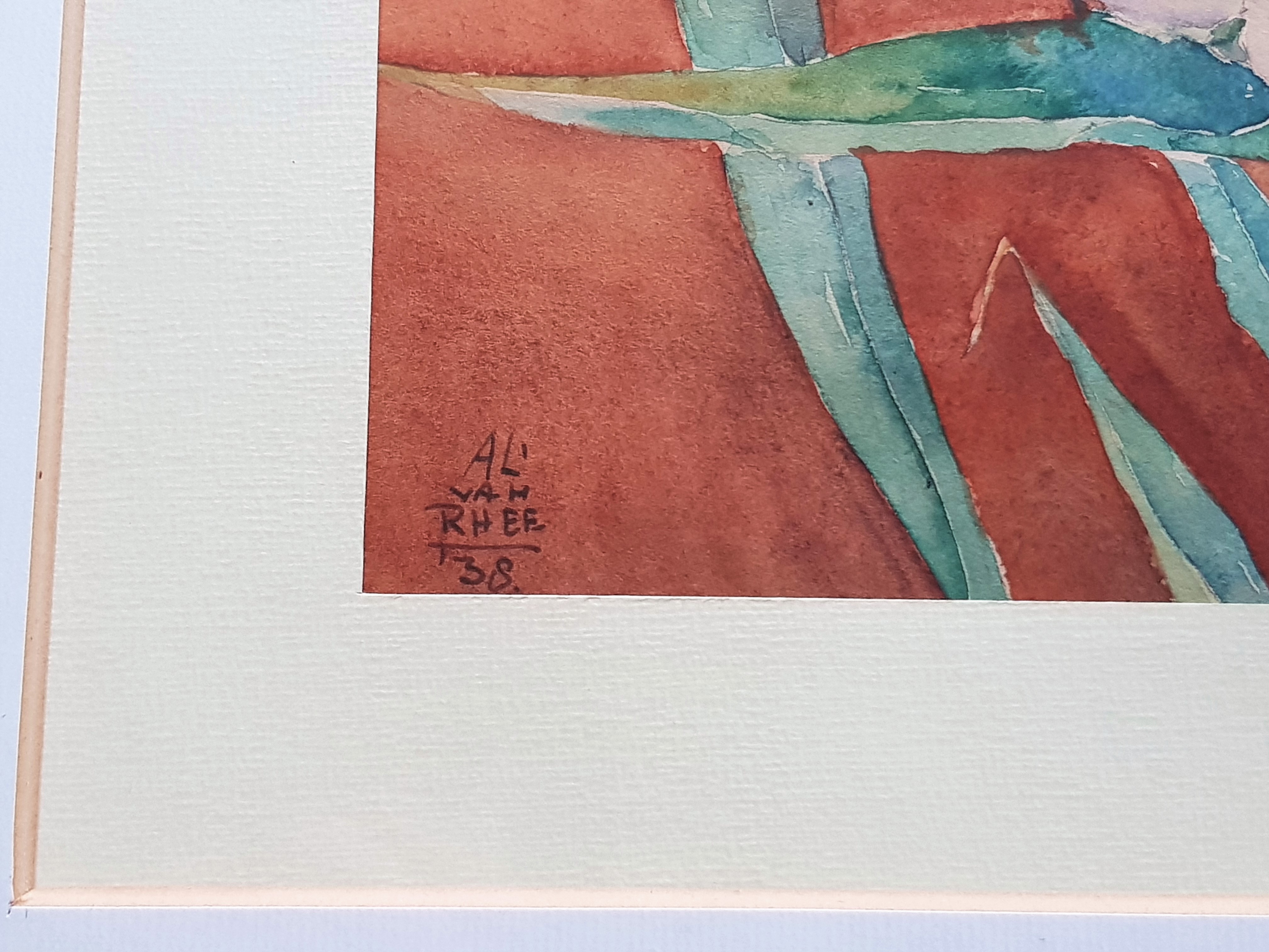 Niet of onleesbaar gesigneerd - Ingelijste Aquarel - Gesigneerd 1938 kopen? Bied vanaf 1!