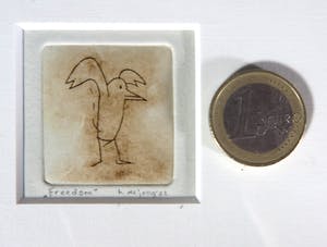 Hannie de Jong - Ets, "Freedom" - Zeer klein! kopen? Bied vanaf 35!