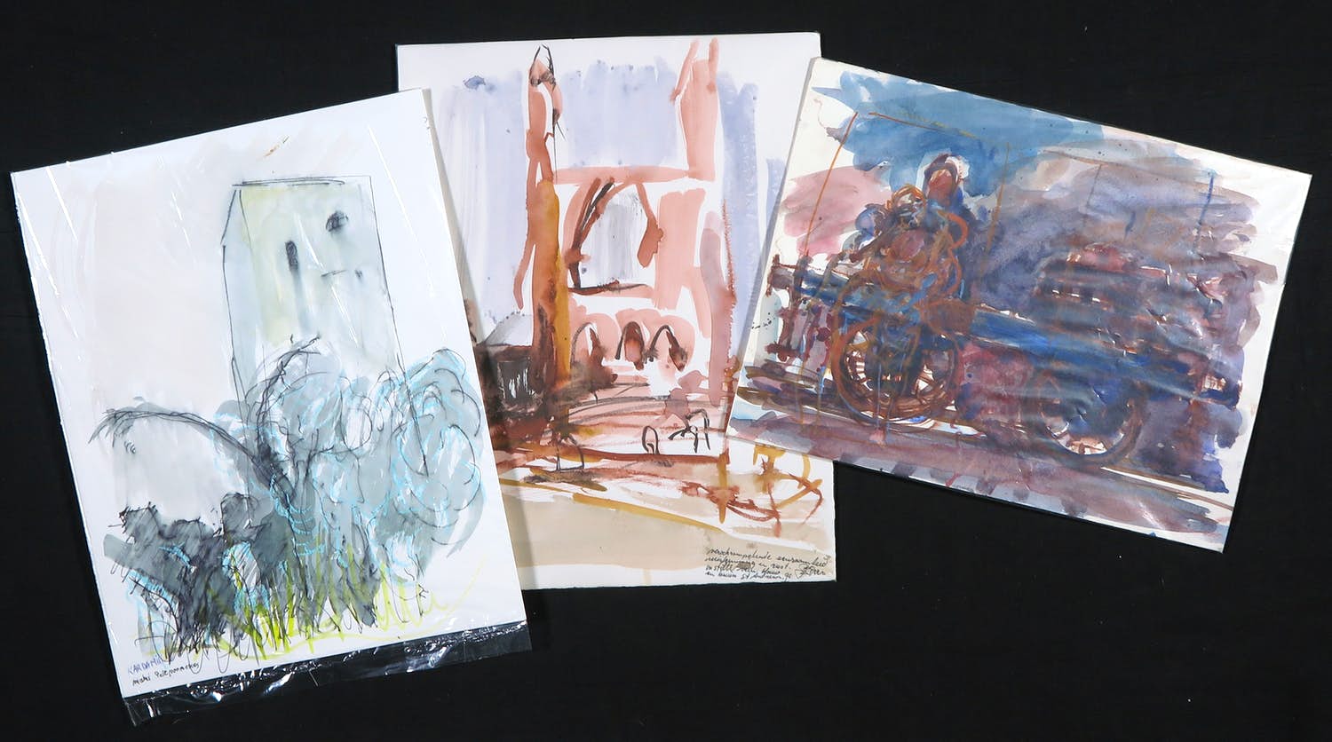 Franscz Witte - Lot van drie aquarellen kopen? Bied vanaf 1!