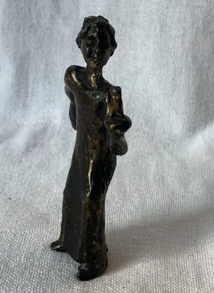 Corry Ammerlaan - Bronze beeld “Meisje met blaker” door Corry Ammerlaan kopen? Bied vanaf 35!