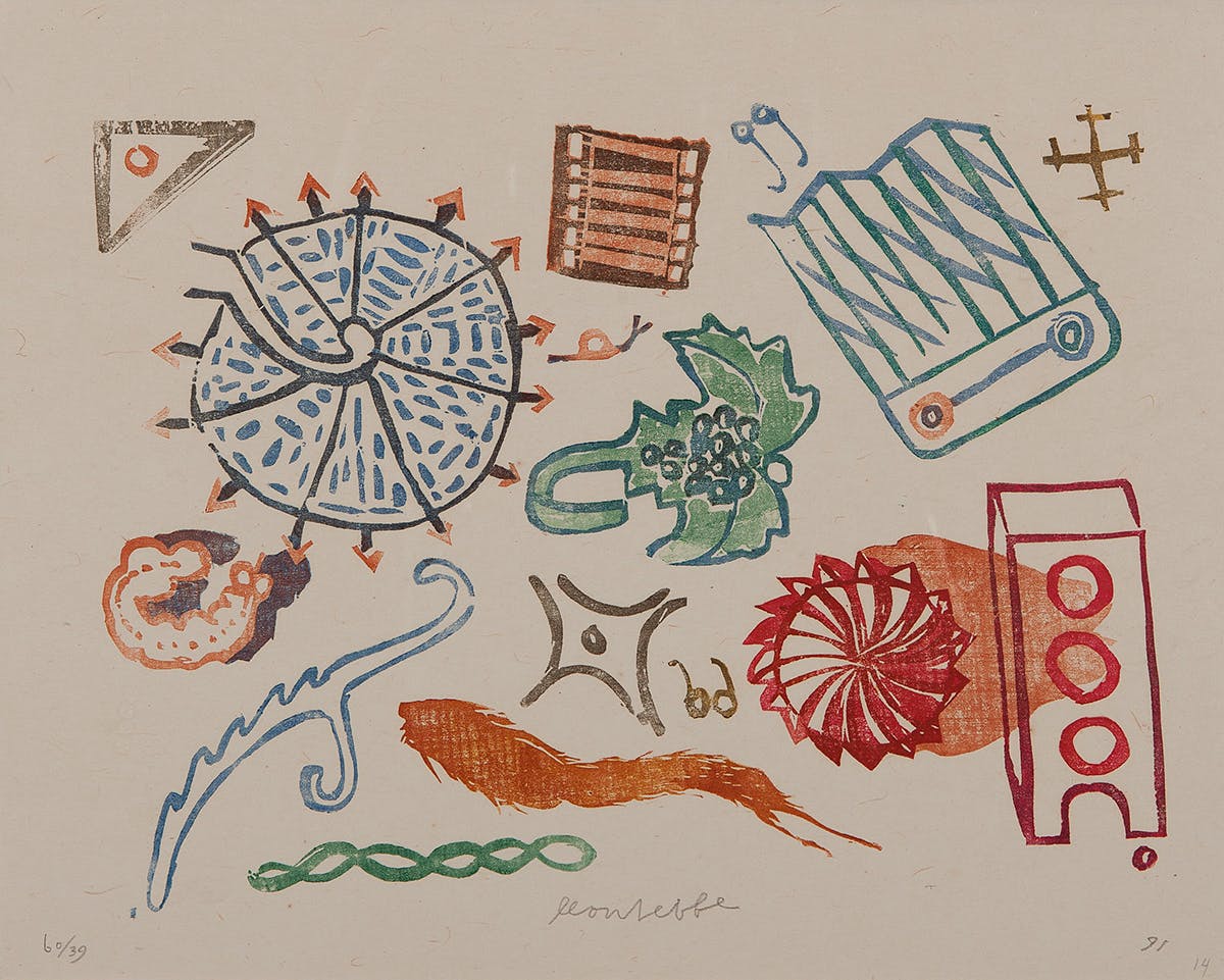 Leon Tebbe - Houtsnede op papier - gesigneerd m.o. - oplage 60/39 ex. - 1991 kopen? Bied vanaf 10!