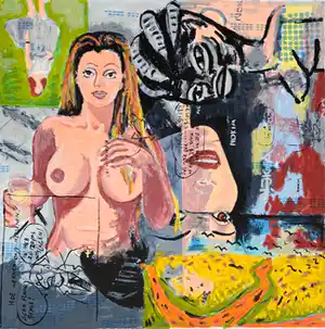 Peter Klashorst - Zeefdruk. Titel, "Turn Around Elisa". verkocht voor € 50!