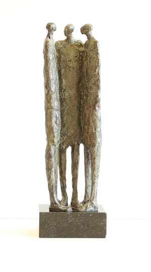 Tjikkie Kreuger - Bronzen beelden: groepje mannen en groepje vrouwen, 1992-1994 kopen? Bied vanaf 850!