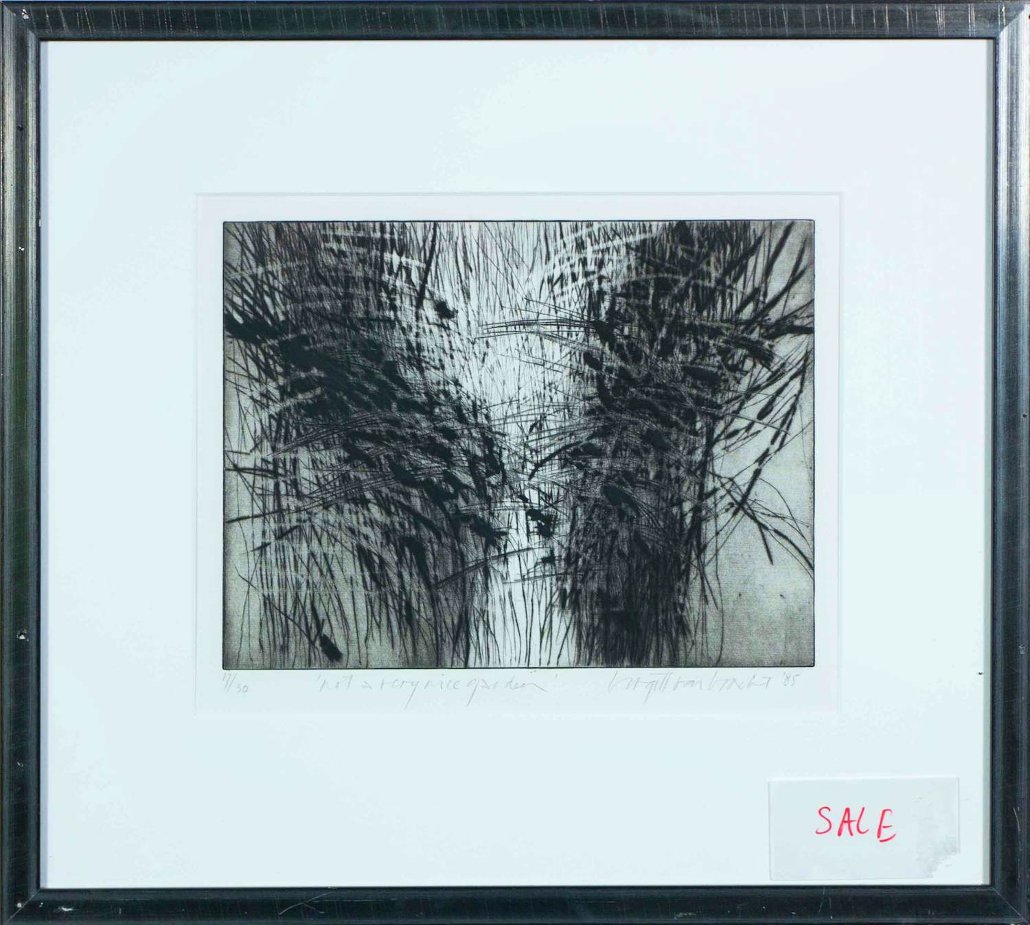 Birgitt van Bracht - Ets, Not a very nice garden - Ingelijst kopen? Bied vanaf 30!