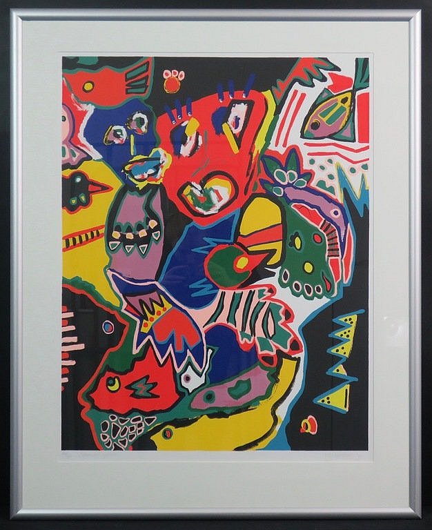 Marianne Naerebout - Kleurenzeefdruk AFRICAN JUNGLE INGELIJST!!! verkocht voor € 155!