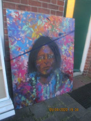 Espen Hagen - GROOT TOPSTUK! (1500x1250 mm) Flower Indian kopen? Bied vanaf 500!