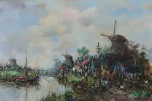 Theodorus van Oorschot - Landschap met molens kaufen? Bieten Sie von 200!