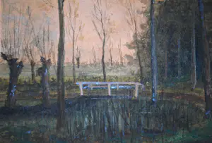 Casper Marinus Kouw - 2 landschappen, 1x onbekend - mooi ingelijst kopen? Bied vanaf 85!