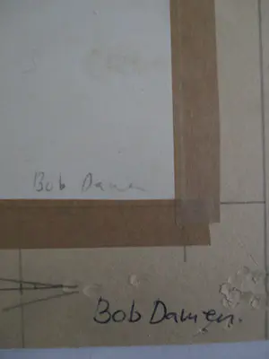 Niet of onleesbaar gesigneerd - 7 Tekeningen/Aquarellen div. kunstenaars oa Bob Damen Ben Snijders kopen? Bied vanaf 1!