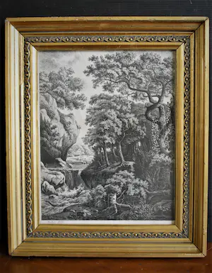 AcheterJozef Linnig - Jacob van Ruisdael: Landschap met waterval - ets en droge naald? Enchérissez de 150!
