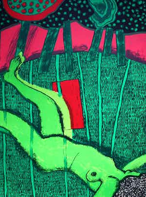 Corneille - litho: Le tapis rouge - 1973 verkocht voor € 395!